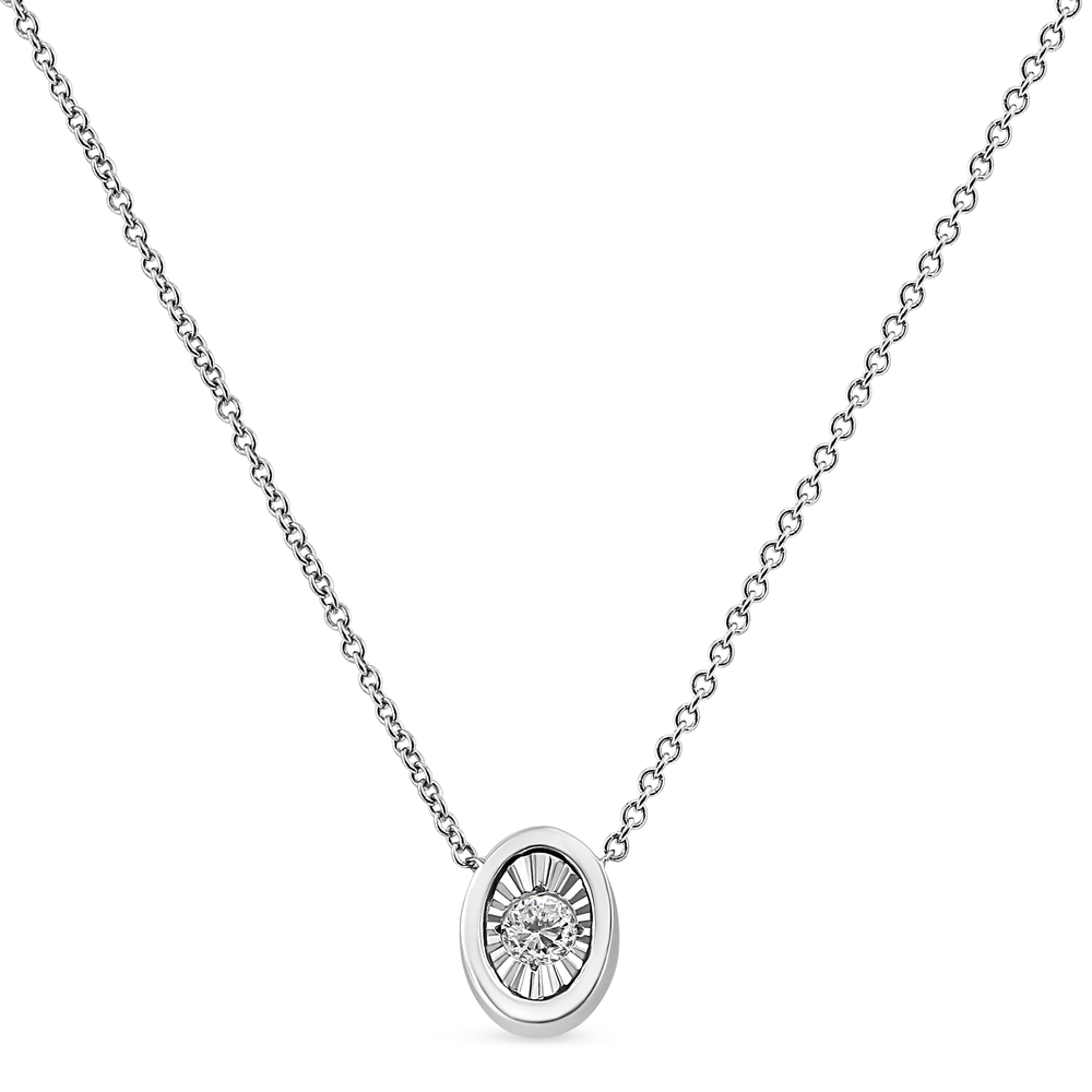 10K White Gold 1/10 Cttw Miracle Set